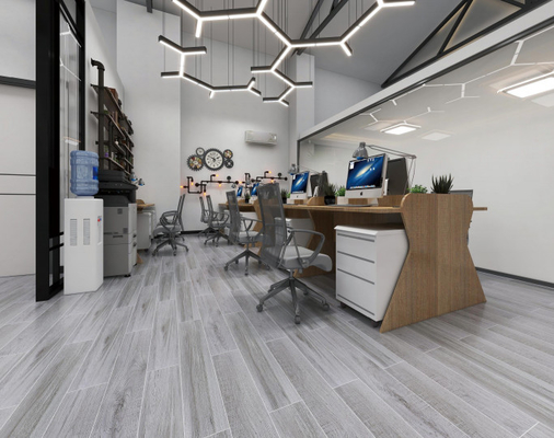 comprar La porcelana de madera 1000SQM teja la tira plateada de 150*900m m Brown para las baldosas cerámicas de vida de la pared del SGS de la oficina del piso fabricación en línea