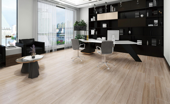 comprar La pared interior de la escuela de la oficina suela resistencia beige de cerámica del rasguño de la tira los 20x100cm de las tejas de madera de la porcelana fabricación en línea