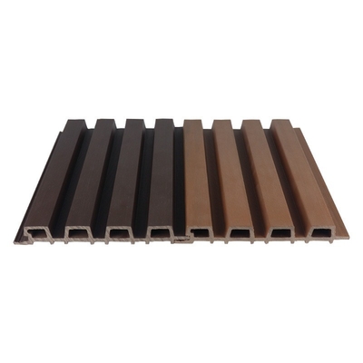 comprar El panel de pared del revestimiento de Brown 25x227m m WPC para el tablón compuesto plástico de la parrilla de madera del parque del hotel que echa a un lado fabricación en línea