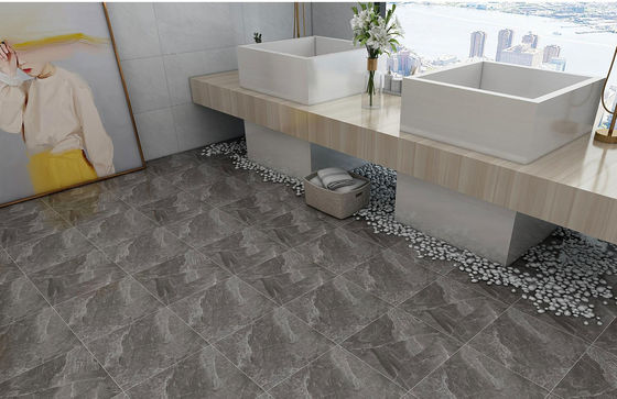 comprar Baldosa rústica de cerámica antibacteriana gris 400x400mm para suelos interiores fabricación en línea
