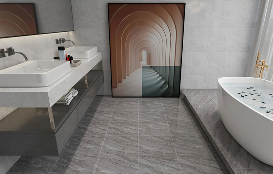 comprar 400x400mm Grisa Cerámica Rustica Tejas Matt Vidriado Pared de suelo interior fabricación en línea