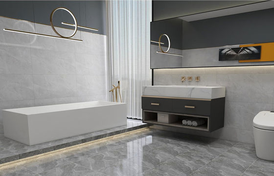 comprar Grisa de mármol look cerámico azulejos rústicos 400x400mm piso interior fabricación en línea