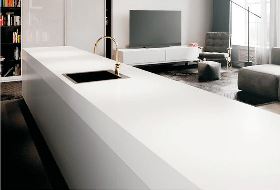 comprar Placas de piedra sinterizada de color blanco puro de 800x2600x12 mm fabricación en línea