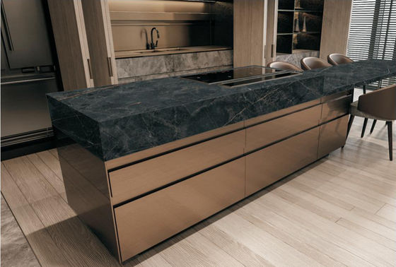 comprar Losa de Piedra Sinterizada Negra 800x2600x12mm Superficie Mate fabricación en línea