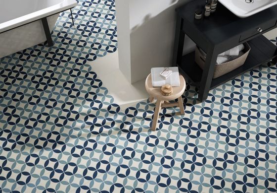 comprar Azulejo rústico cerámico azul de 250x250mm para suelo interior fabricación en línea