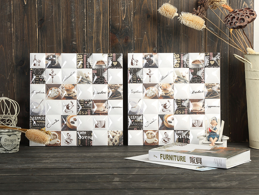 comprar Azulejo rústico cerámico antibacteriano de 30x30cm blanco marrón fabricación en línea