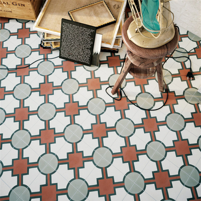 comprar 20x20cm azulejos rústicos de cerámica gris rojo para suelo interior fabricación en línea