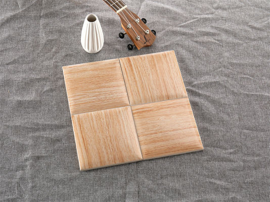 comprar Tejas de pared de grano de madera amarillo claro 152x152mm Arcillas de cuerpo blanco fabricación en línea