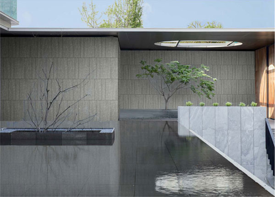 comprar Gris oscuro Durable y resistente a los ácidos 600x1200mm acabado de llamas Matt Pared cortina de porcelana gruesa azulejos para jardín y plaza fabricación en línea