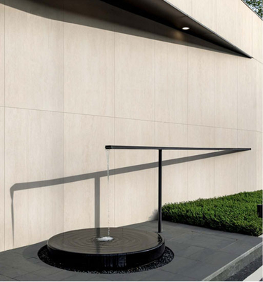 comprar Travertino beige 600x1200mm Antiguo acabado mate Pared de cortina exterior Tejas de porcelana para parque y plaza fabricación en línea