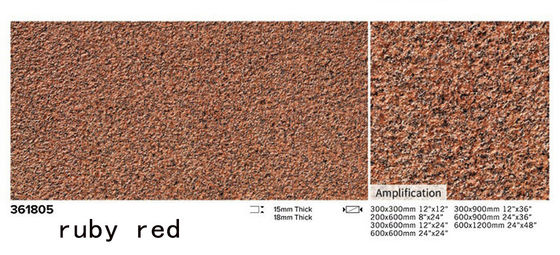 comprar Tejas de pavimento de porcelana de cuerpo entero de color rojo amarillo 600x1200mm incandescente mate fabricación en línea