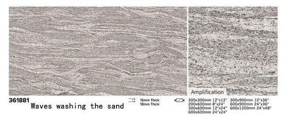 comprar Baldosa de porcelana gris 600x1200mm cuerpo completo resistente al desgaste fabricación en línea