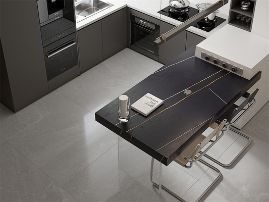 comprar Black Durable Matt Sinterizado de piedra 1470x2700mm para el salón y el baño fabricación en línea