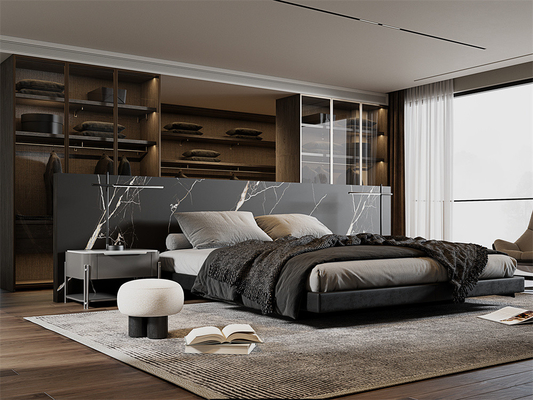 comprar Losa de Piedra Sinterizada Negro Mate 1420x2700mm para Salón fabricación en línea