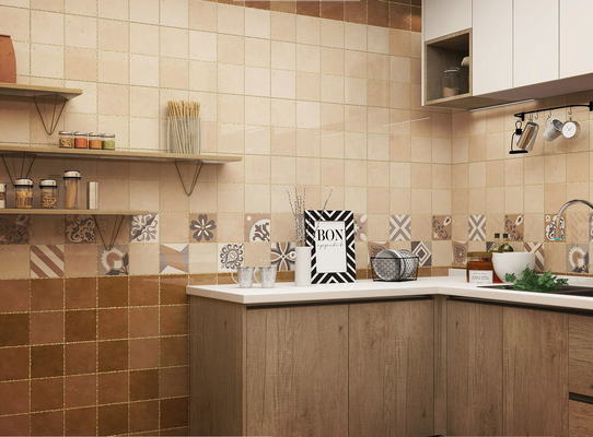 comprar Tejas de pared de cerámica marrón de 300x600 mm y tejas interiores duraderas para diseño de cocina fabricación en línea