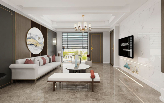 comprar Baldosa porcelánica pulida de grado AAA 600x1200mm, aspecto mármol gris fabricación en línea