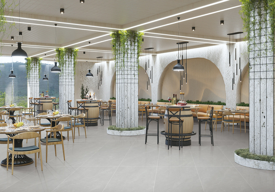 comprar Piso interior gris Tiles de porcelana de vidrio suave duradero y 600x1200mm azulejos antibacterianos para la renovación y el proyecto fabricación en línea