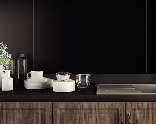 comprar Tejas de pared de porcelana de vidrio negro de 600x1200 mm para interiores de grado AAA fabricación en línea