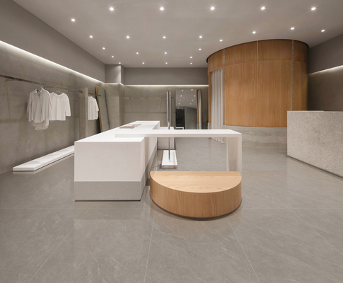 comprar 24x48 azulejos de porcelana gris suave y vidriada para suelo y pared interiores fabricación en línea