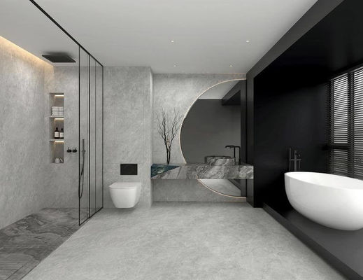 comprar Baldosa de porcelana esmaltada suave gris de 1200x1200mm para baño fabricación en línea