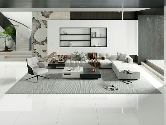 comprar Baldosa de porcelana pulida blanca 900x1800mm para suelo interior fabricación en línea