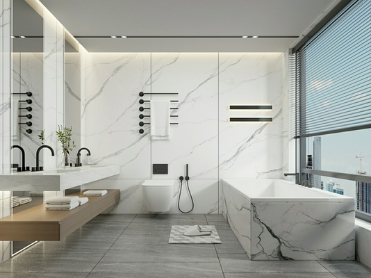 comprar En el interior del suelo antibacteriano porcelana blanca pulida azulejos para el baño y grado AAA 900x1800x9mm para la reconstrucción fabricación en línea