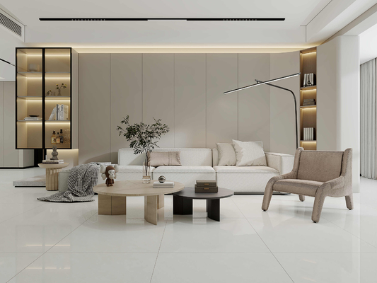 comprar Piso interior gris claro 800x800mm azulejos de porcelana glaseada pulida para la construcción fabricación en línea