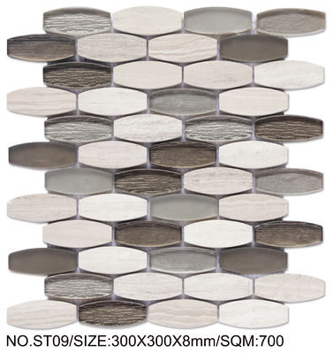 comprar Beige y gris impresionante 300x300mm mosaico de piedra natural para la renovación y el proyecto fabricación en línea