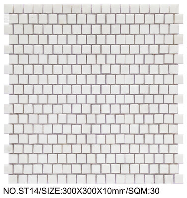 comprar Mosaico de piedra natural blanco elegante de 300x300mm para reconstrucción y sala de estar fabricación en línea