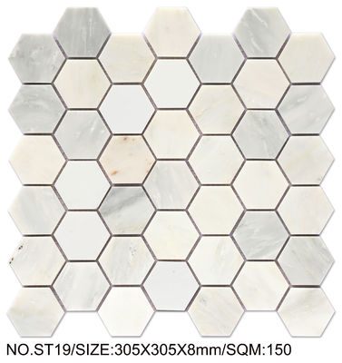 comprar Resistente a manchas Hexágono 300x300mm Mosaico de piedra natural para proyectos y hoteles fabricación en línea