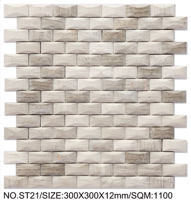 comprar Inodoro y antideslizante Beige 300x300mm Mosaico de piedra natural para decoración y construcción fabricación en línea