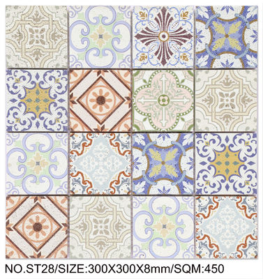 comprar Decorativo y Floral Retro Cuadrado 300x300mm Mosaico de Piedra Natural Para Piscina fabricación en línea