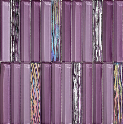 comprar Mosaicos de vidrio púrpura resistente al desgaste de 300x300 mm para piscina y decoración fabricación en línea