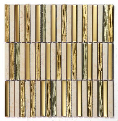 comprar Mosaicos de piedra natural amarillos 282x294mm resistentes a ácidos y antibacterianos para oficina y baño fabricación en línea