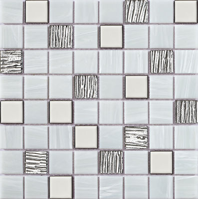 comprar 304x304mm Pared interior de vidrio Piscina mosaicos para decoración y proyecto fabricación en línea