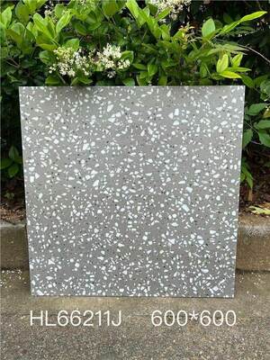 comprar Elegantes baldosas cerámicas de terrazo gris de 600x600mm para interiores, para comedor y sala de estar fabricación en línea