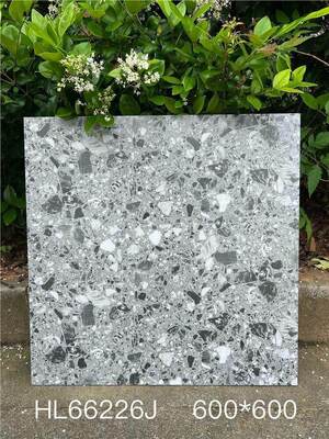 comprar Baldosas de cerámica de terrazo gris resistente a las manchas de 600x600mm para interiores para comedor y oficina fabricación en línea