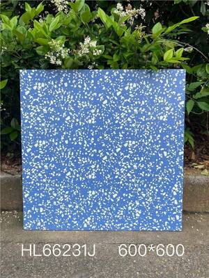 comprar Azulejos cerámicos de terrazo para interiores impermeables azules de 600x600 mm para baño fabricación en línea