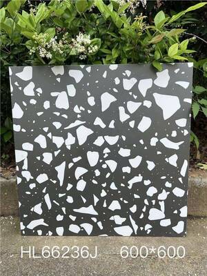 comprar Grado AAA y antiderrapante Negro 600x600mm Pisos interiores de cerámica de terrazo para oficinas fabricación en línea