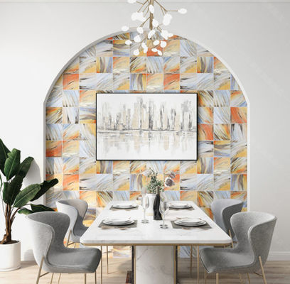 comprar tejas de la pared del fondo del SGS TV de los 20x20cm, estilo de oro del arco iris de la baldosa cerámica W.A0.02 fabricación en línea