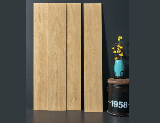 comprar Tejas de porcelana de madera beige 250x1500mm para pared y piso fabricación en línea