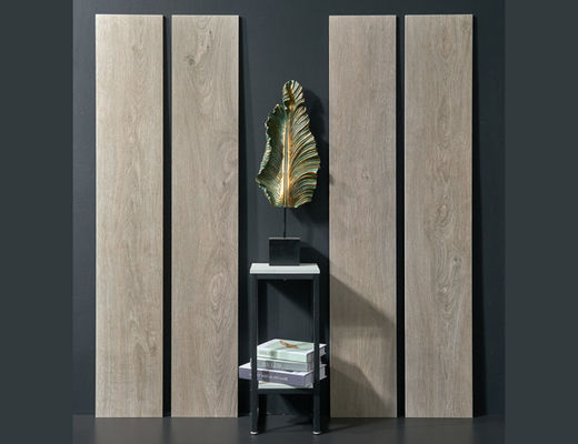 comprar Tejas de porcelana de madera gris de 250x1500 mm de borde rectificado mate fabricación en línea