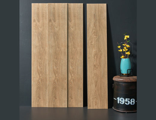 comprar 250x1500mm Tejas de porcelana de madera de crema 9.5mm de espesor fabricación en línea