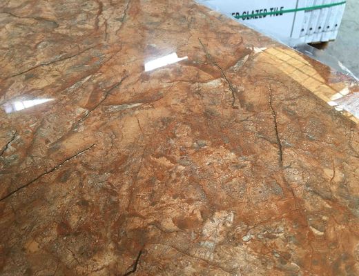 comprar Baldosas de suelo y pared pulidas y esmaltadas con línea dorada de 400x800mm fabricación en línea