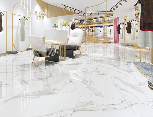 comprar líneas 10m m blanco del oro de 48kgs/ctn Calacatta Clay Marble Porcelain Floor Tiles fabricación en línea
