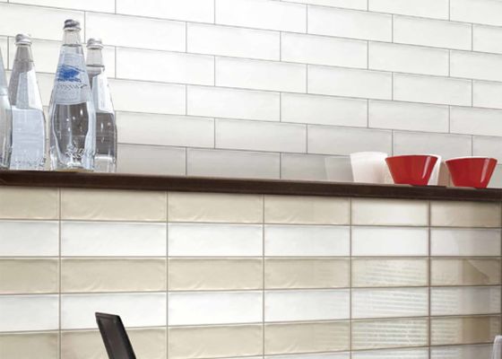 comprar Tejas de pared de cerámica moderna de inyección de tinta 3D brillante 75x300mm resistentes a los ácidos fabricación en línea