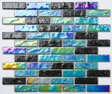 comprar Tejas de mosaico de cristal verdes claras y azules 300x300m m AAA para el proyecto fabricación en línea