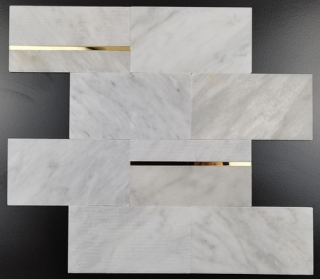 comprar la teja de mosaico de piedra natural del metal de 300x300x4m m mezcló colores fabricación en línea