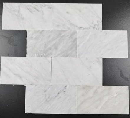 comprar Teja de mosaico de piedra de mármol blanca pulida para la decoración de la pared fabricación en línea