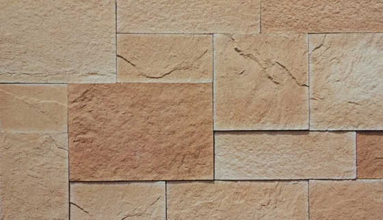 comprar Piedra de piedra cultivada artificial beige anaranjada del castillo del cemento del ladrillo fabricación en línea